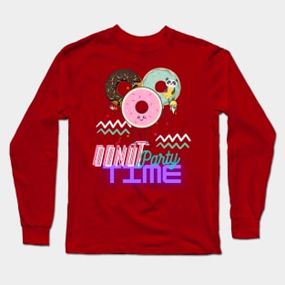 Summer Donut Party Time Long Sleeve T-Shirt